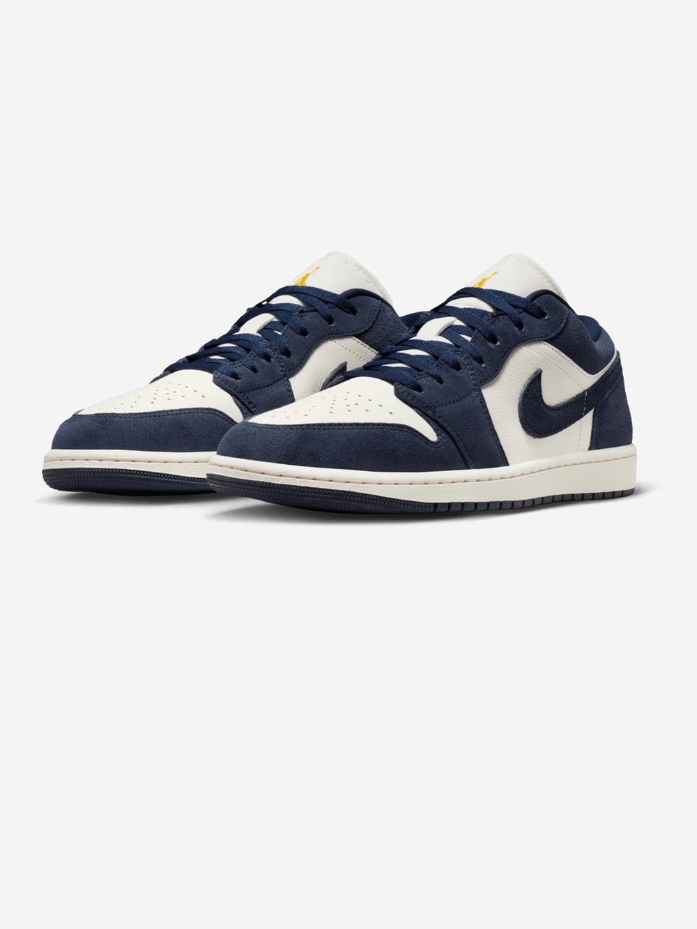 Jordan Low Top Sneakers - Navy, White & Gold